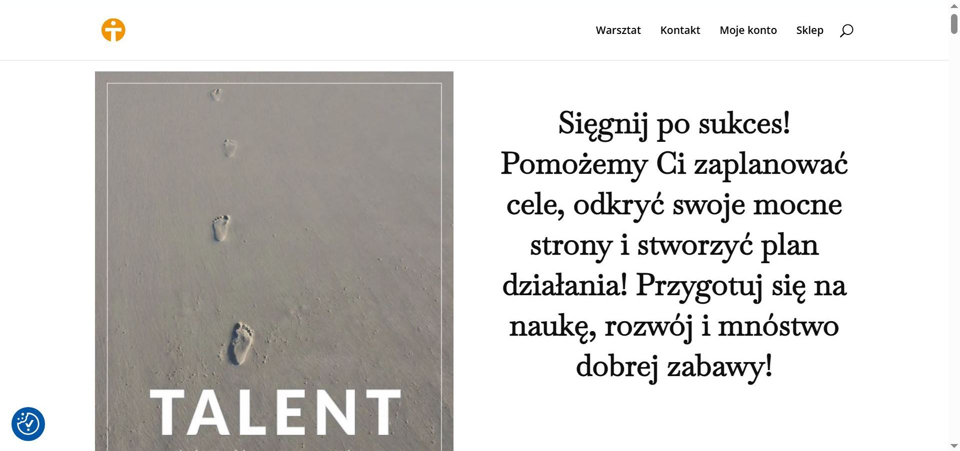 Screenshot strony Akademia Talent