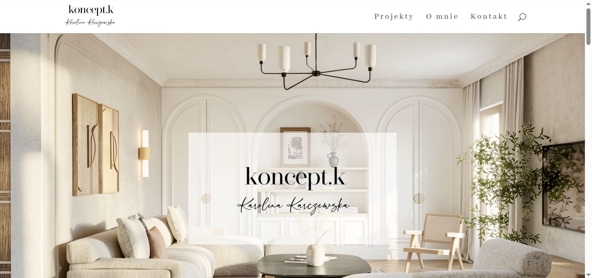 Screenshot strony Koncept K