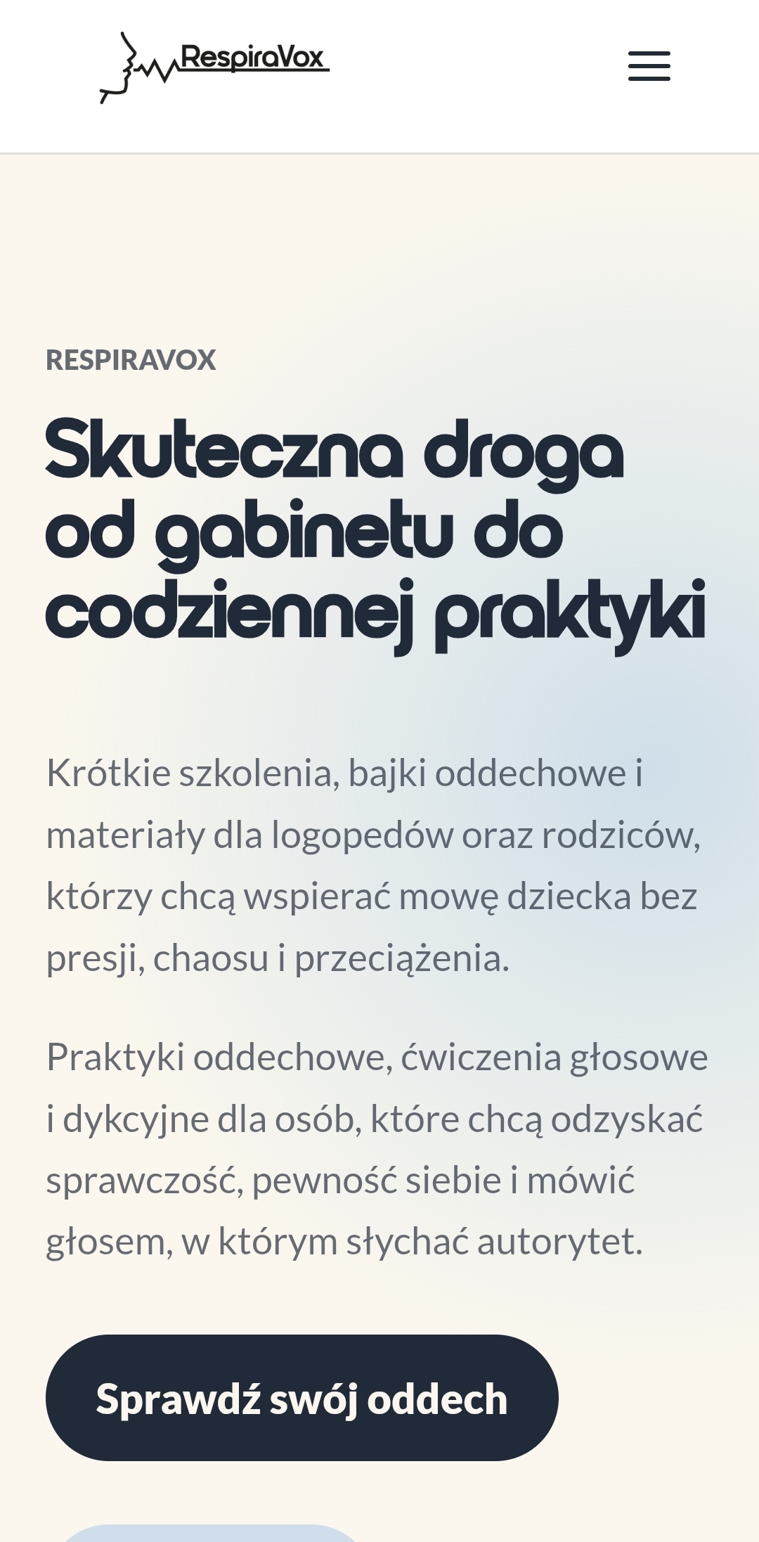 Respiravox - Wersja Mobile